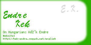 endre kek business card